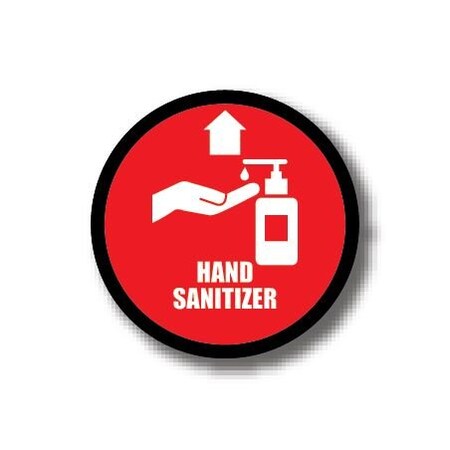 Ergomat 16in CIRCLE SIGNS Hand Sanitizer DSV-SIGN 256 #6096 -UEN